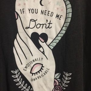 2xl emotionally unavailable t shirt